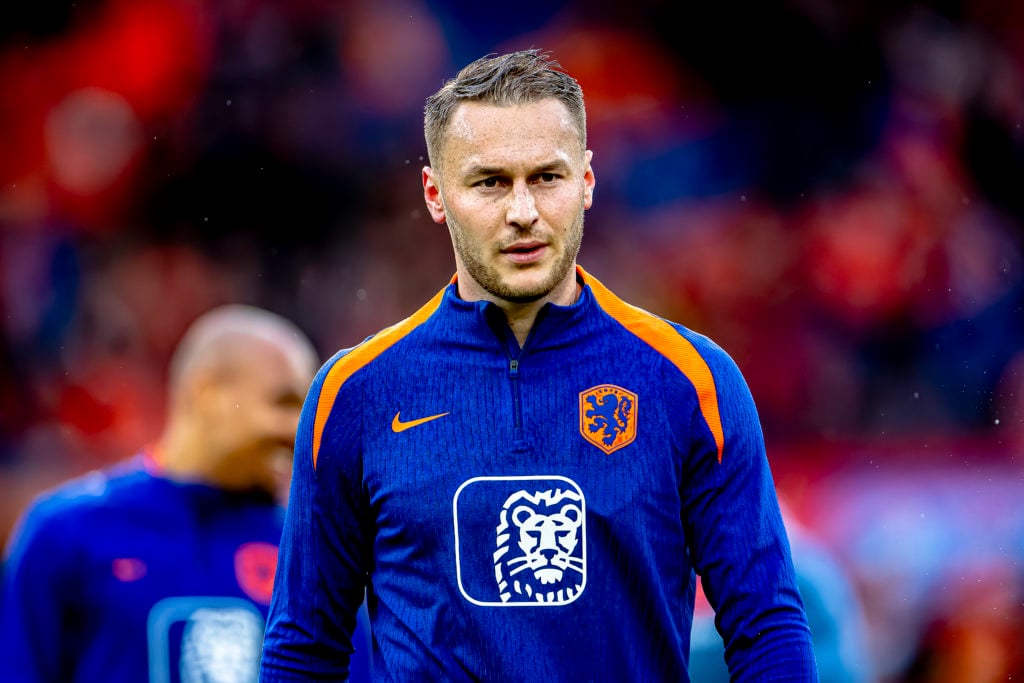 Netherlands player Teun Koopmeiners is playing during the match between the Netherlands and Iceland (friendly) at the stadium De Kuip for the Frien...