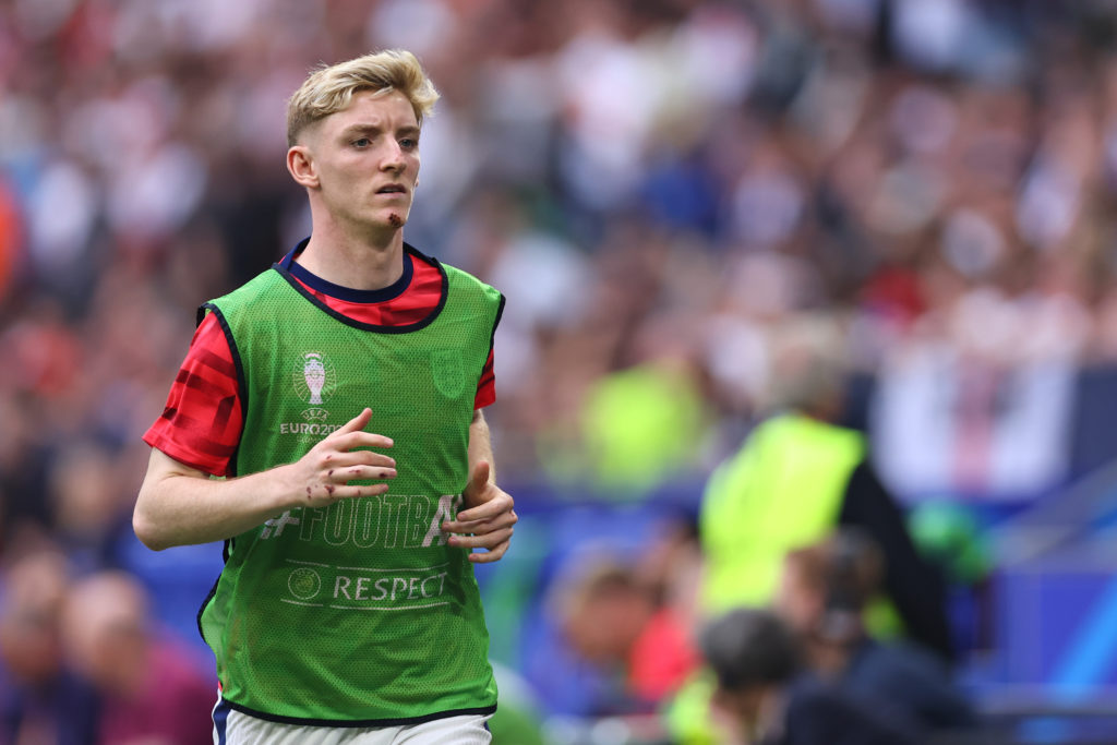 Anthony Gordon of England during the UEFA EURO 2024 round of 16 match between England and Slovakia at Arena AufSchalke on June 30, 2024 in Gelsenki...