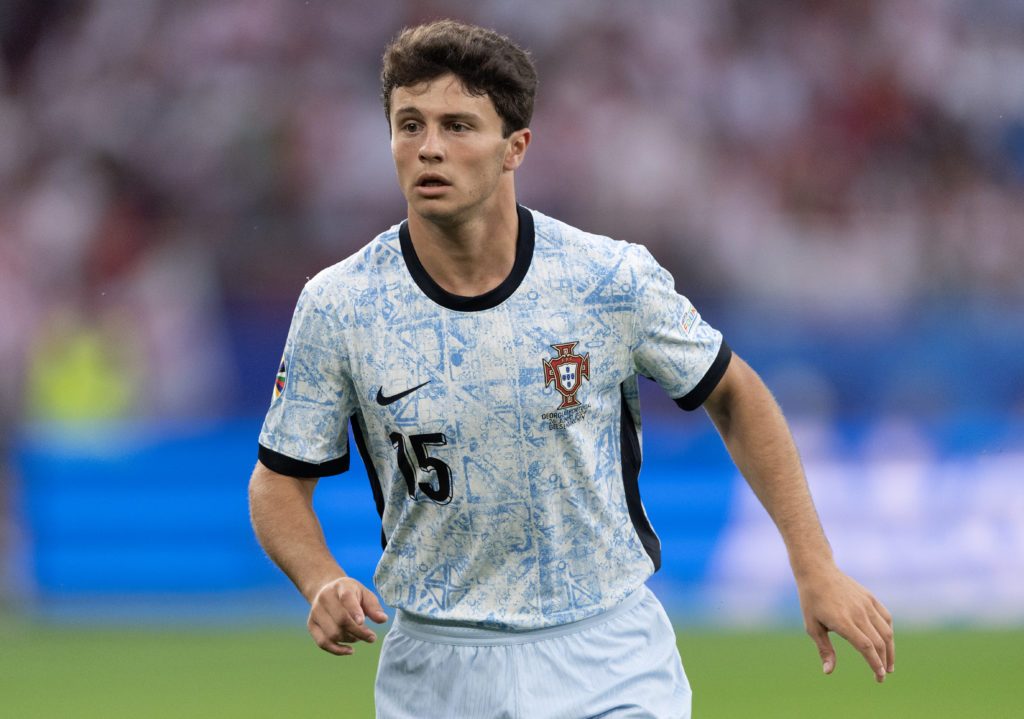 Joao Neves of Portugal during the UEFA EURO 2024 group stage match between Georgia and Portugal at Arena AufSchalke on June 26, 2024 in Gelsenkirch...