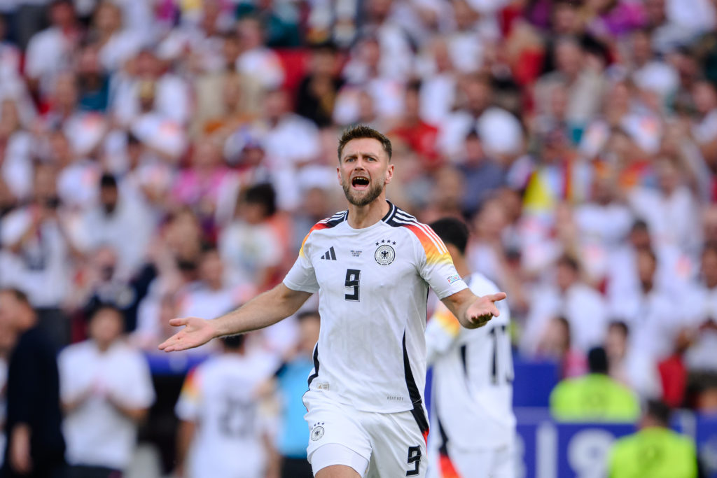 Niclas Fuellkrug of Germany gestures  during the UEFA EURO 2024 quarter-final match between Spain and Germany at Stuttgart Arena on July 05, 2024 i...