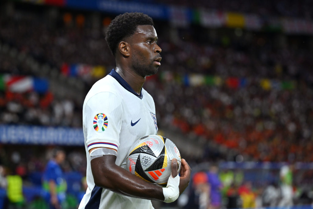 Marc Guehi of England during the UEFA EURO 2024 final match between Spain and England at Olympiastadion on July 14, 2024 in Berlin, Germany.