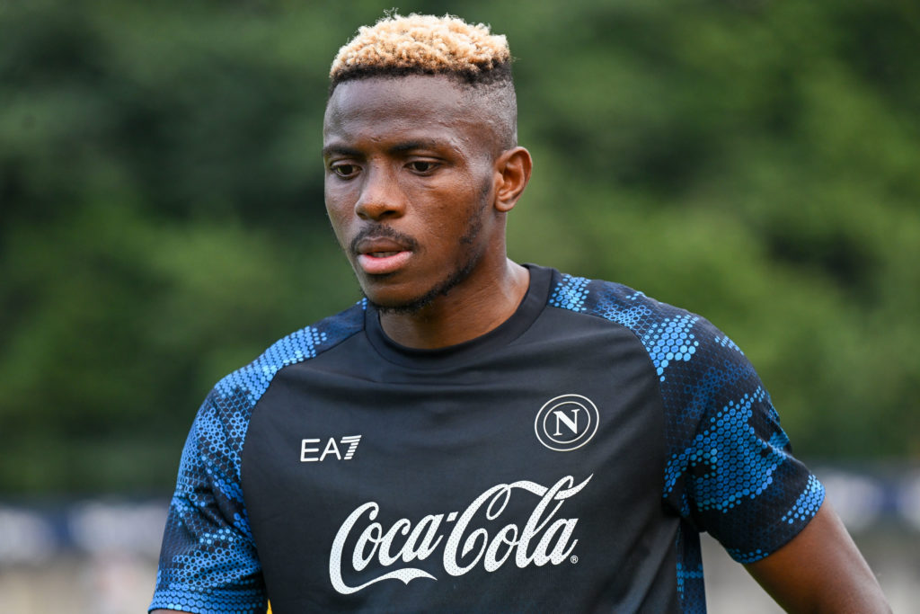 SSC Napoli player Victor Osimhen
during the afternoon training session at Dimaro Sport Center, on July 18 2024 in Dimaro, Italy.