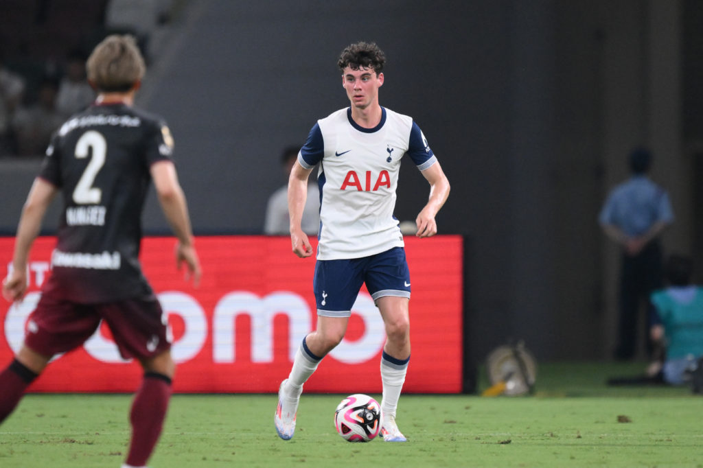 Tottenham Hotspur player  in action during the J.LEAGUE World Challenge powered by docomo match between Vissel Kobe and Tottenham Hotspur at the Na...