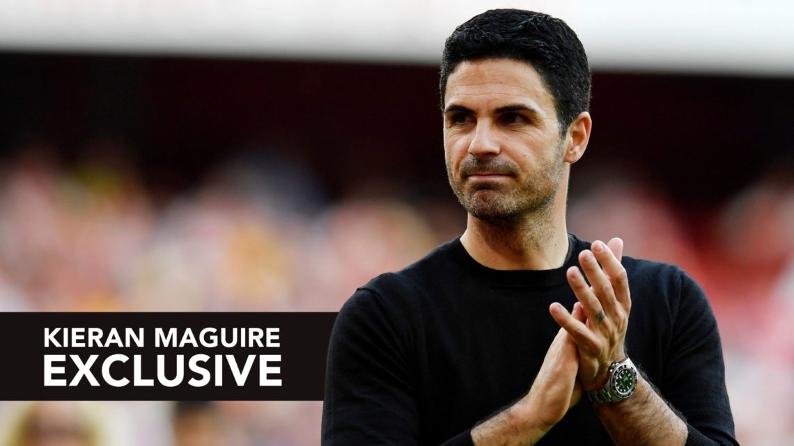 LONDON, ENGLAND - MAY 19: Mikel Arteta, Manager of Arsenal, acknowledges the fans following the Premier League match between Arsenal FC and Everton...