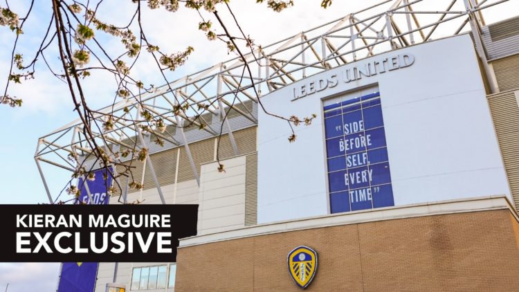 LEEDS, ENGLAND - APRIL 9: A general exterior view of Elland Road, home stadium of Leeds United ahead of the Sky Bet Championship match between Leed...