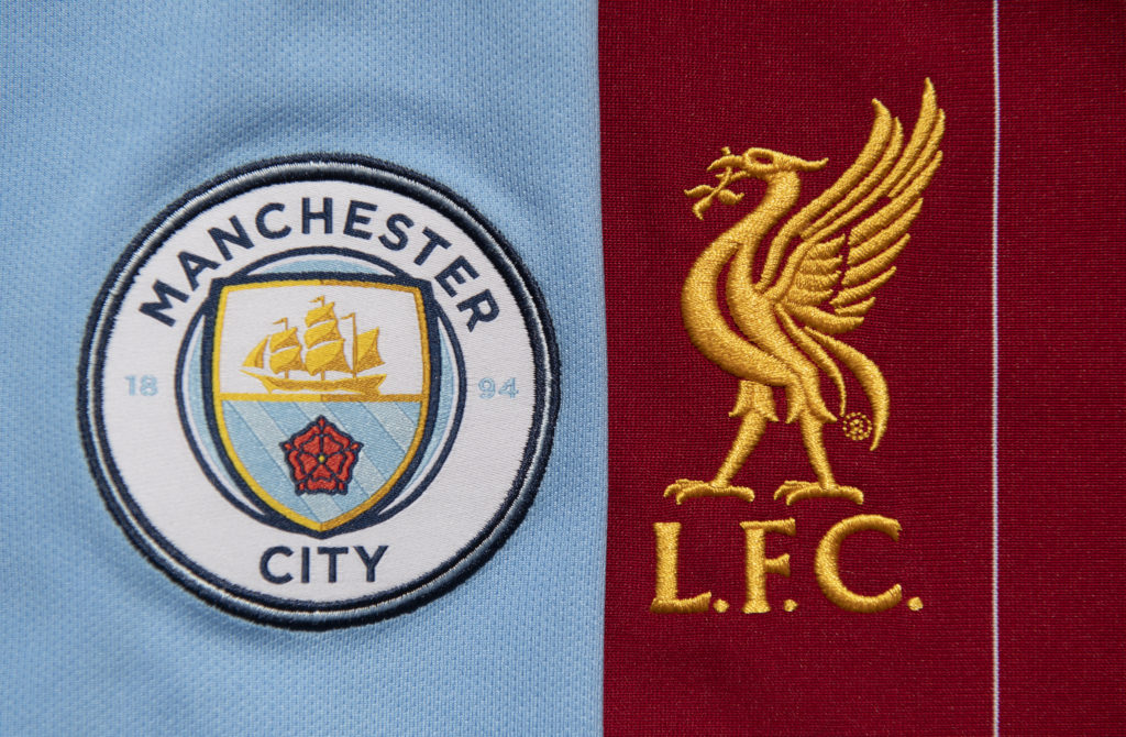 The Liverpool and Manchester City Club Crests
