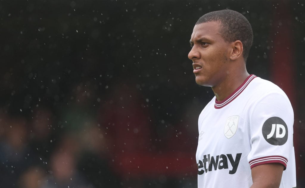 West Ham United's Luizao during the pre-season friendly match between Dagenham & Redbridge and West Ham United at Chigwell Construction Stadium...