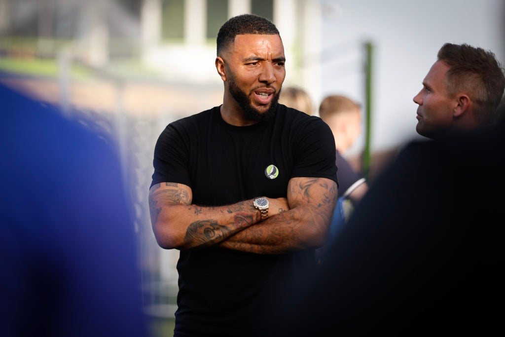 Troy Deeney the player coach of Forest Green Rovers during the EFL Trophy match between Forest Green Rovers and Shrewsbury Town at The New Lawn on ...