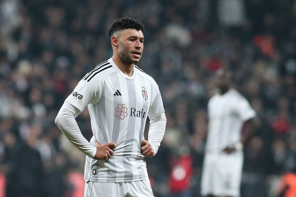 Alex Oxlade-Chamberlain of Besiktas looks on during the Turkish Super League match between Besiktas and Fenerbahce at Besiktas Park Stadium on December 1...