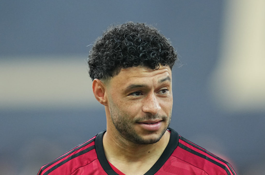 Alex Oxlade-Chamberlain of Besiktas looks on prior to the Turkish Super League match between Besiktas and Hatayspor at Besiktas Park on May 18, 202...