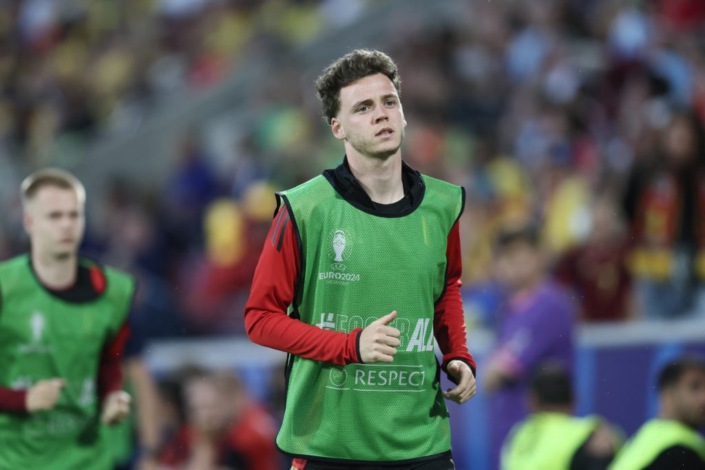 Belgium's Maxim De Cuyper pictured during a soccer game between Belgian national soccer team Red Devils and Romania, Saturday 22 June 2024 in Colog...