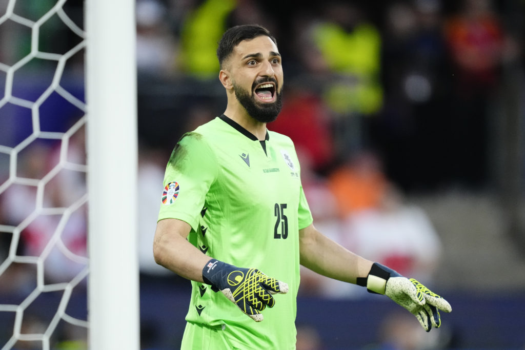 Giorgi Mamardashvili goalkeeper of Georgia and Valencia CF during the UEFA EURO 2024 round of 16 match between Spain and Georgia at Cologne Stadium...