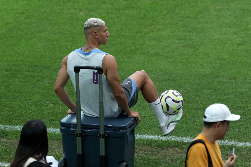 Richarlison of Tottenham Hotspur is seen during a training session at Seoul World Cup Stadium on July 30, 2024 in Seoul, South Korea.