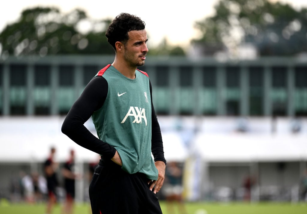 (THE SUN OUT, THE SUN ON SUNDAY OUT) Curtis Jones of Liverpool during a training session at NovaCare Complex on July 30, 2024 in Philadelphia, Penn...