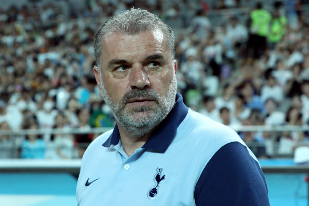 Tottenham Hotspur head coach, Ange Postecoglou looks on prior to the pre-season friendly between Team K League and Tottenham Hotspur at Seoul World...