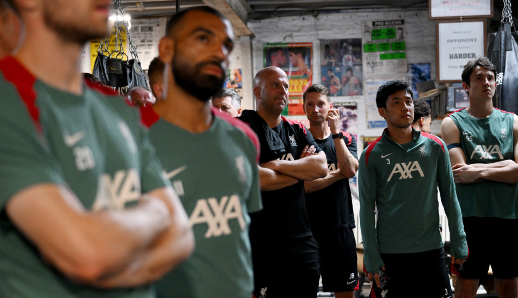 Liverpool Players Visit the 'Rocky Steps' and take part in Boxing Training