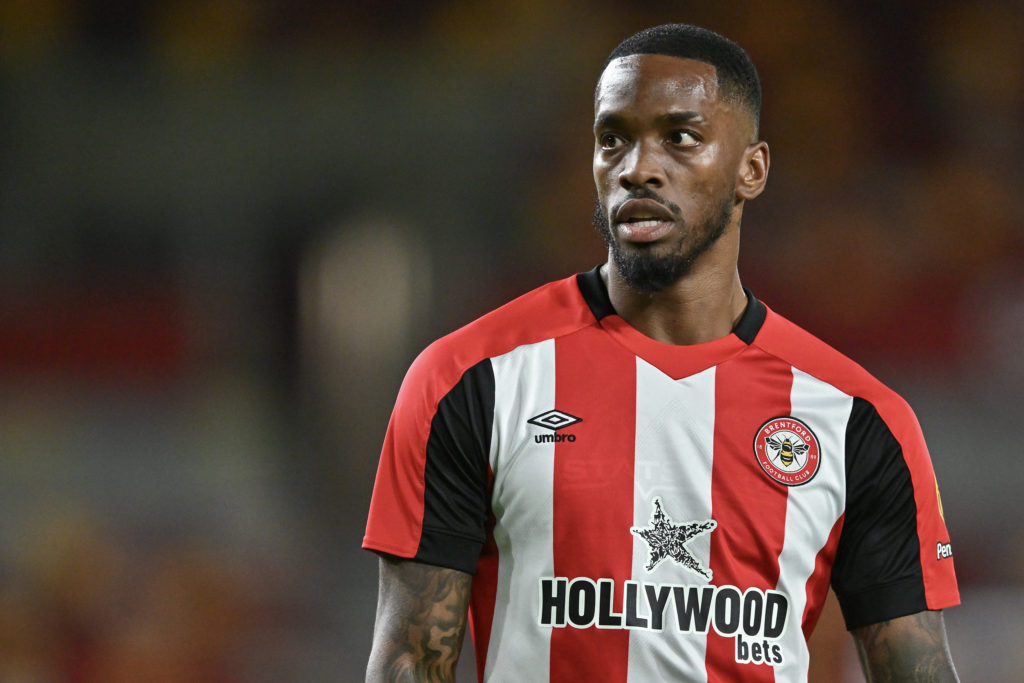 Ivan Toney of Brentford during the pre-season friendly match between Brentford and VfL Wolfsburg at the Gtech Community Stadium on August 9, 2024 i...