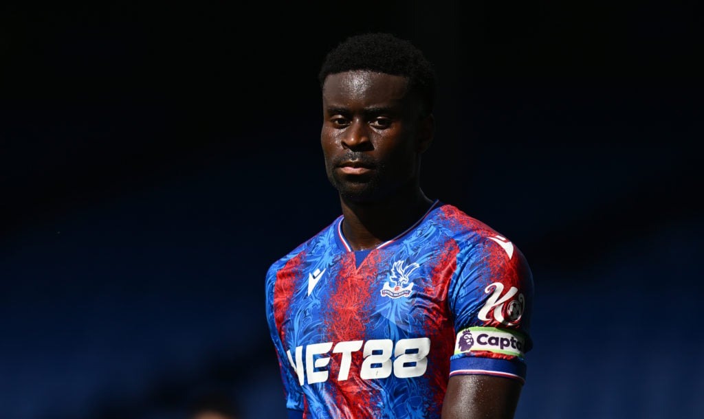 Marc Guehi of Crystal Palace during a Pre-Season Friendly match between Crystal Palace and FC Nantes at Selhurst Park on August 11, 2024 in London,...