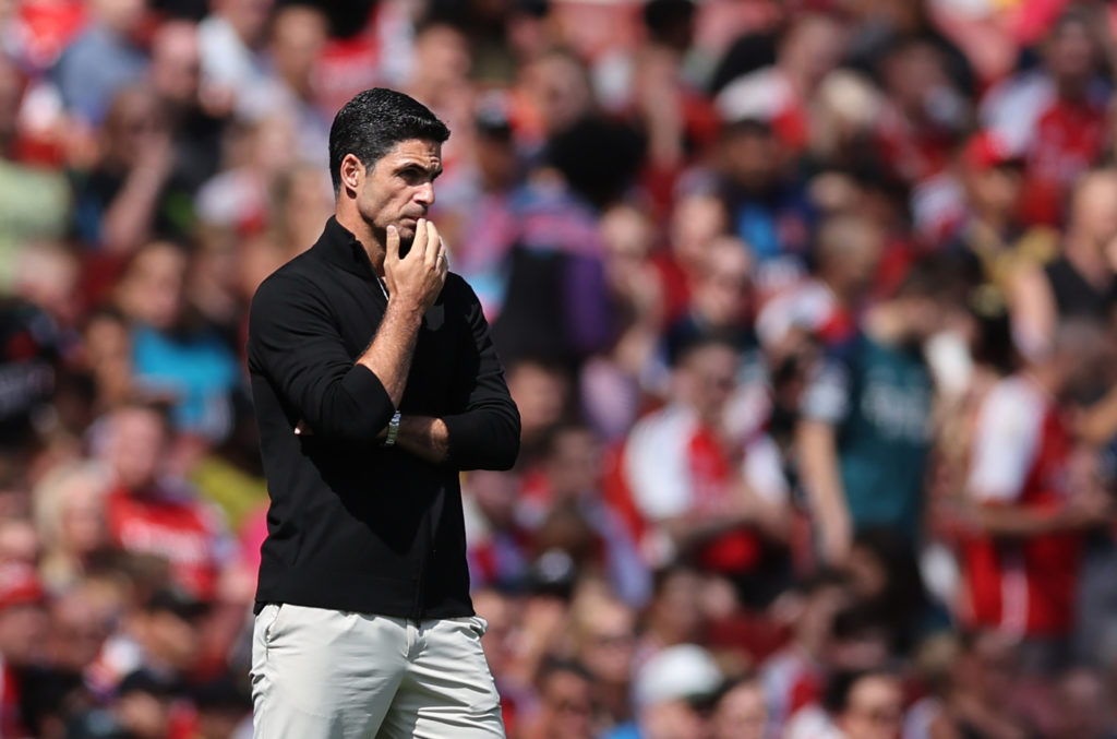 Mikel Arteta manager / head coach  of Arsenal  during the pre-season friendly match between Arsenal and Olympique Lyonnais at Emirates Stadium on A...