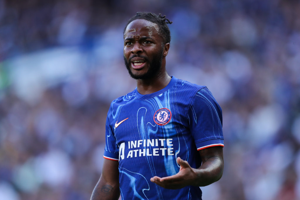 Raheem Sterling moaning during a Chelsea game