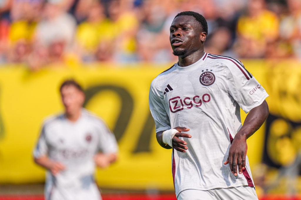 Brian Brobbey of AFC Ajax looks on during the Dutch Eredivisie match between NAC Breda and AFC Ajax at Rat Verlegh Stadion on August 18, 2024 in Br...