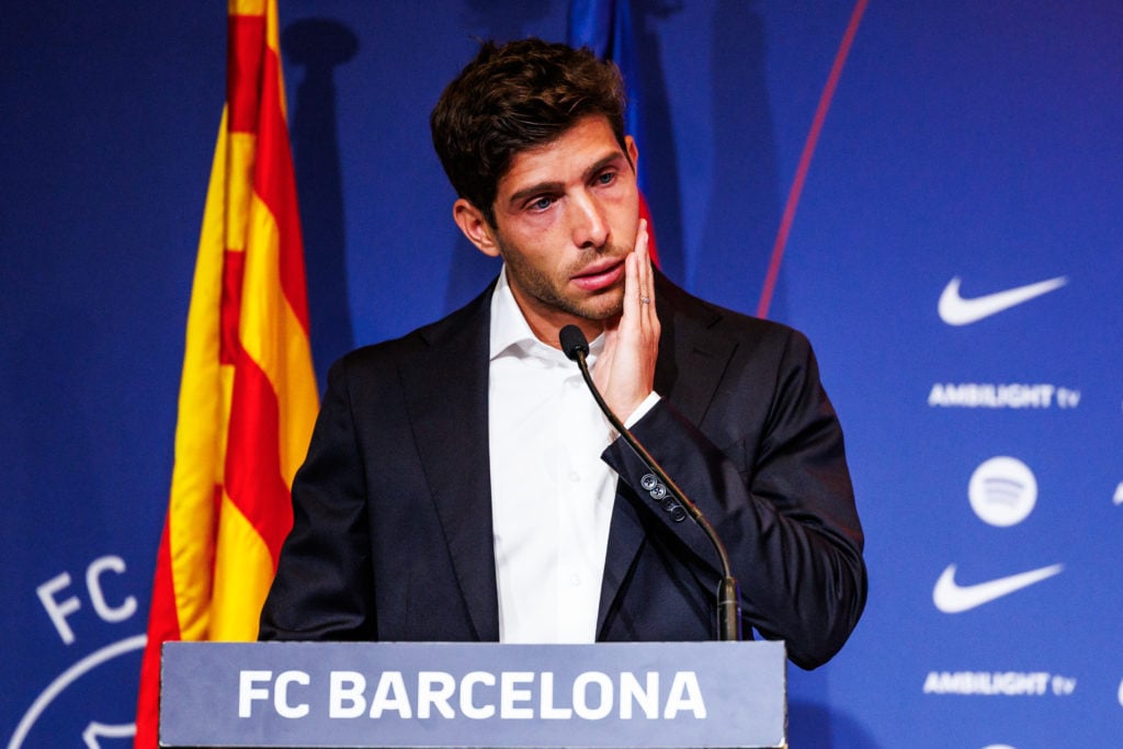 Sergi Roberto Press Conference To Leave Fc Barcelona