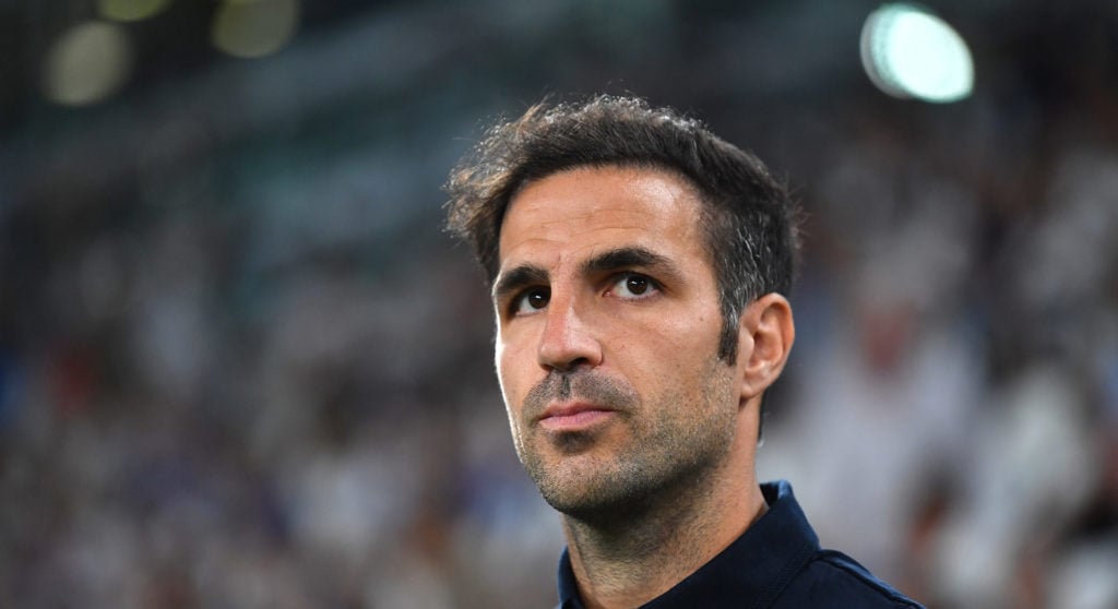 Como head coach Francesc Soler Fabregas looks on during the Serie A match between Juventus and Como at Allianz Stadium on August 19, 2024 in Turin,...