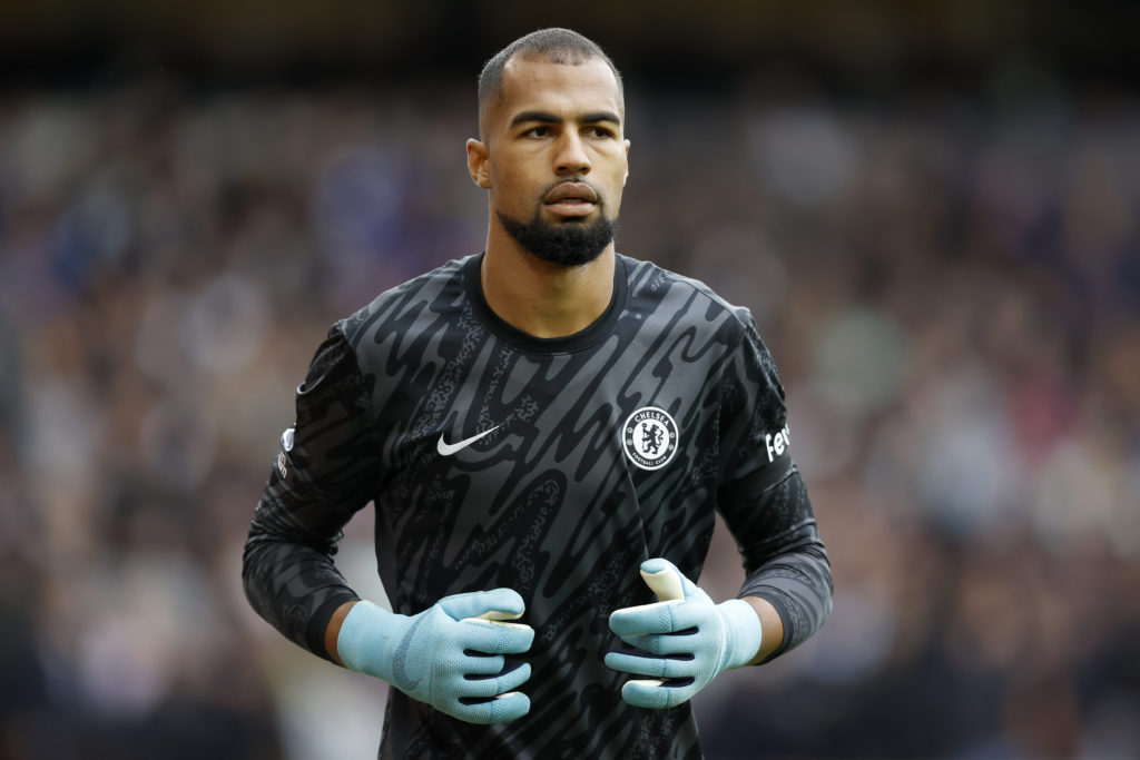 Robert Sanchez in action for Chelsea vs Wolves