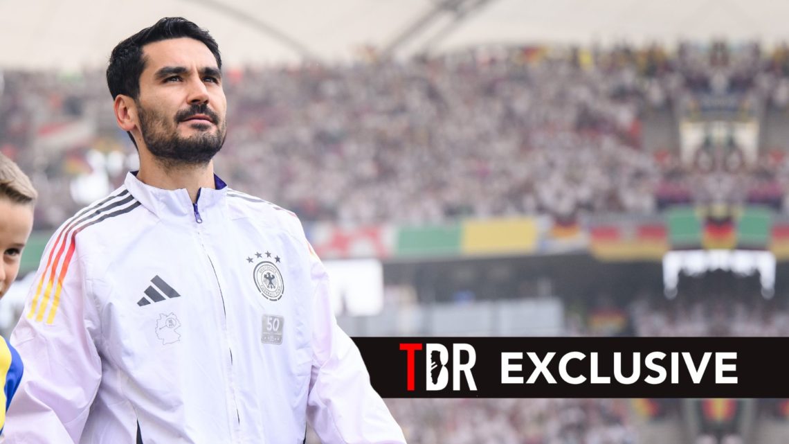 Ilkay Guendogan of Germany enters the pitch prior to the UEFA EURO 2024 quarter-final match. Overlaid, an exclusive banner.
