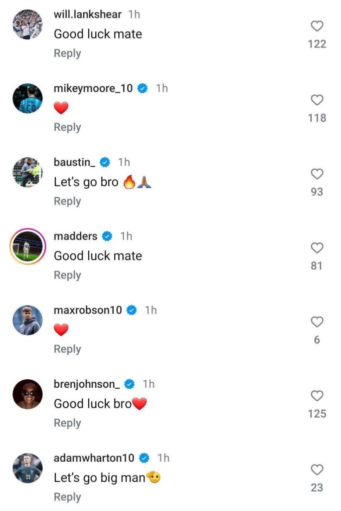 Adam Wharton among those wishing Tottenham defender Ashley Phillips well at Stoke City