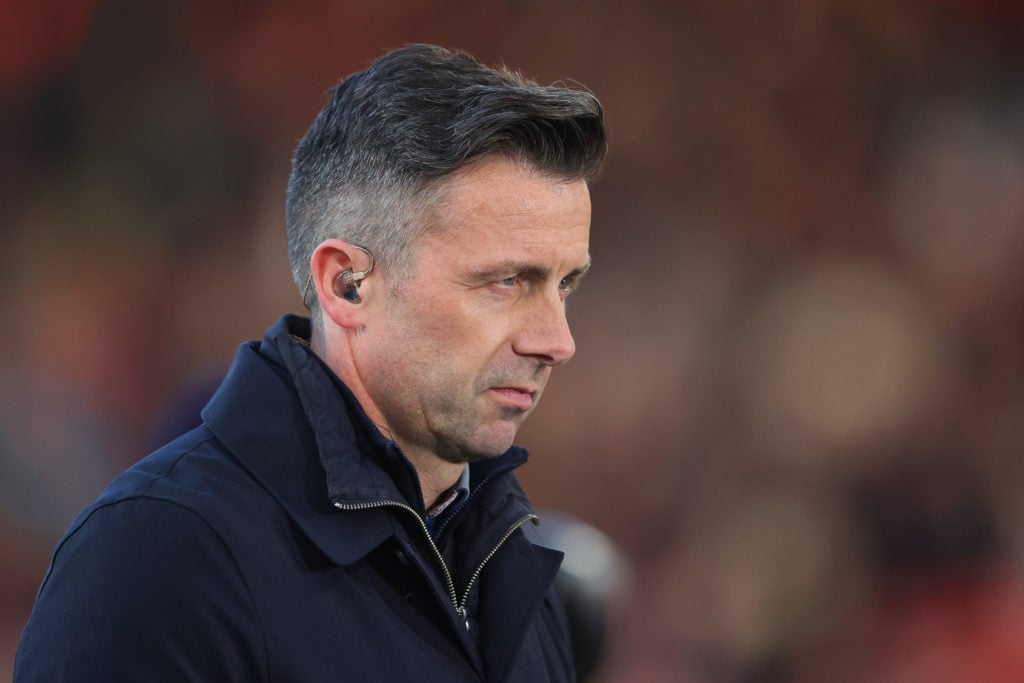 Pundit David Prutton during the Sky Bet Championship between Sheffield United and West Bromwich Albion at Bramall Lane on April 26, 2023 in Sheffie...