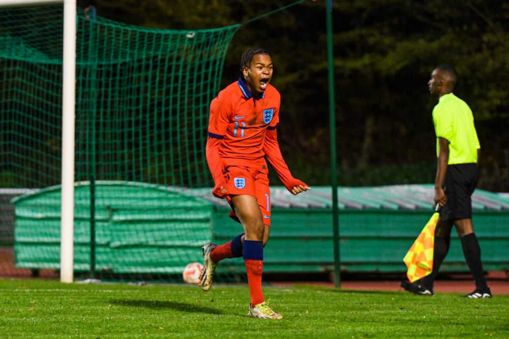 Rio NGUMOHA of England during the friendly match between France U16 and England U16 at on November 2, 2023 at Complexe Sportif Philippe De Dieuleve...