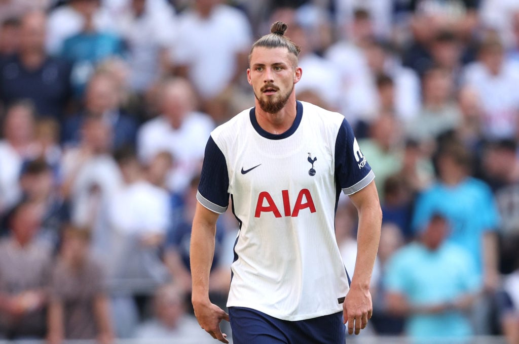 Radu Dragusin of Tottenham Hotspur in action during the pre-season friendly match between Tottenham Hotspur and Bayern Munich at Tottenham Hotspur ...