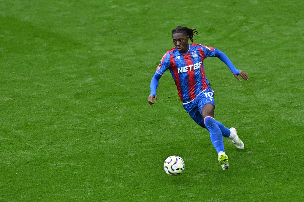 Ebere Eze of Crystal Palace controls ball during the Premier League match between Crystal Palace FC and West Ham United FC at Selhurst Park on Augu...