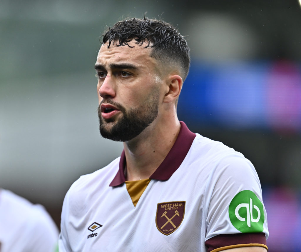 Max Kilman of West Ham United looks on during the Premier League match between Crystal Palace FC and West Ham United FC at Selhurst Park on August ...