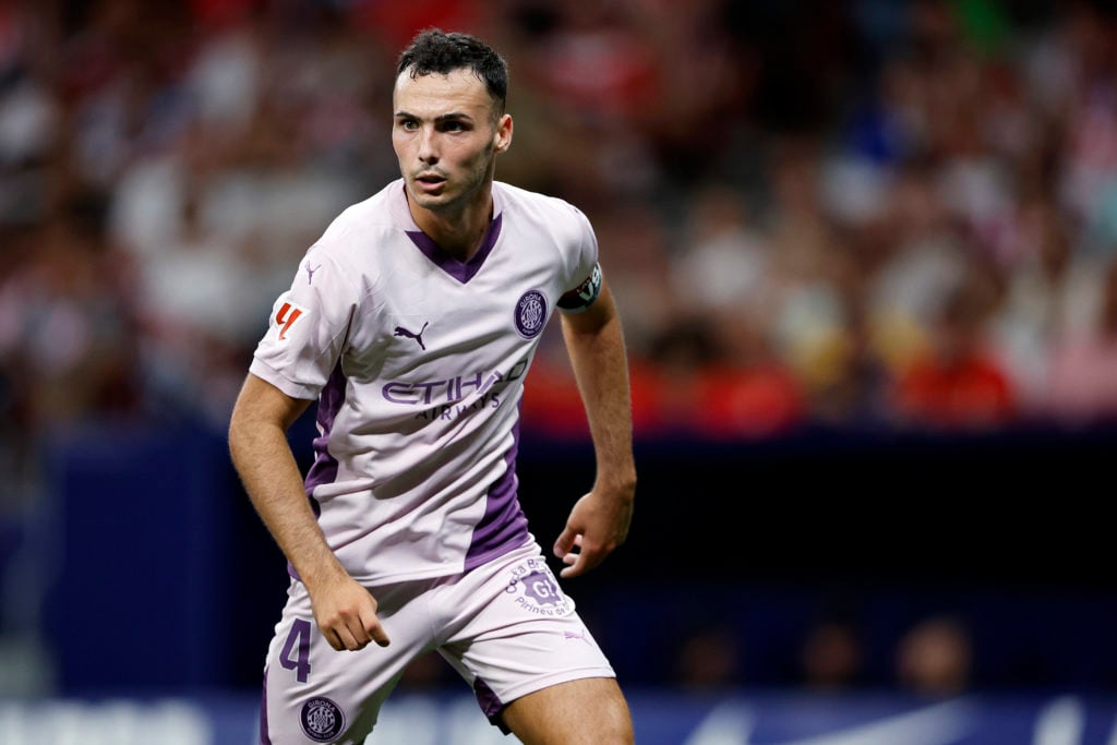 Arnau Martinez of Girona  during the LaLiga EA Sports  match between Atletico Madrid v Girona at the Estadio Civitas Metropolitano on August 25, 20...