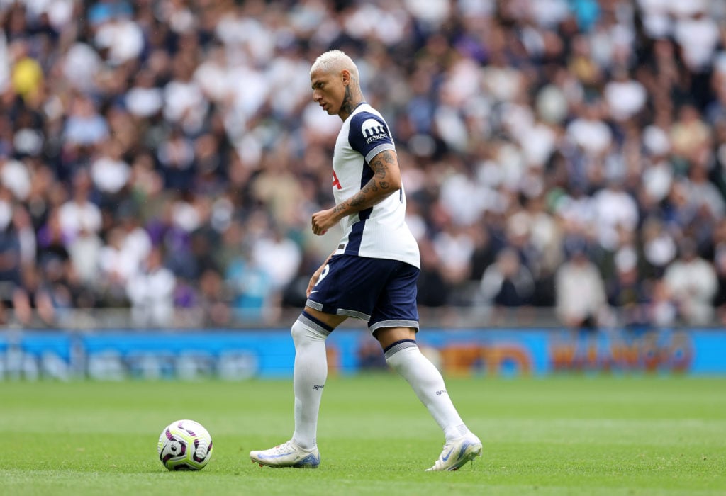 Richarlison of Tottenham Hotspur  during the Premier League match between Tottenham Hotspur FC and Everton FC at Tottenham Hotspur Stadium on Augus...