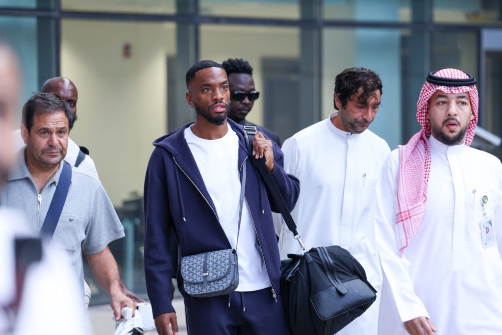 Ivan Toney, newly signed to Al Ahli, arrives at Jeddah Airport on September 1, 2024 in Jeddah, Saudi Arabia.