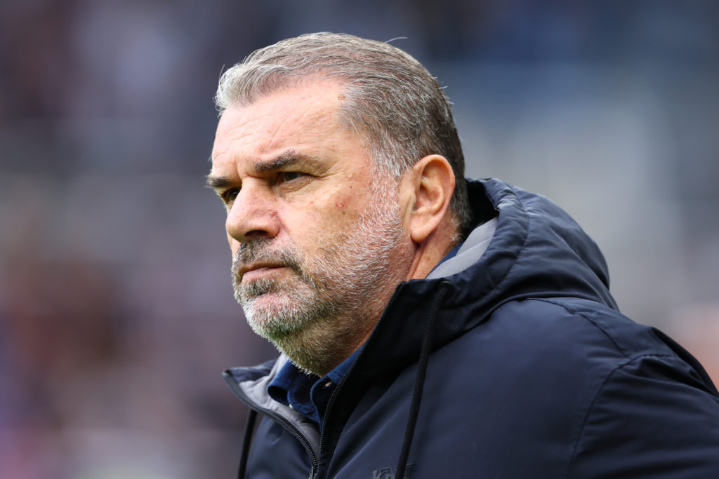 Tottenham Hotspur manager Ange Postecoglou during the Premier League match between Newcastle United FC and Tottenham Hotspur FC at St James' Park o...