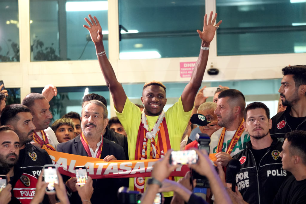 25 year old Nigerian defender Victor Osimhen, whom Galatasaray plans to recruit, arrives in Istanbul, Turkiye on September 3, 2024.