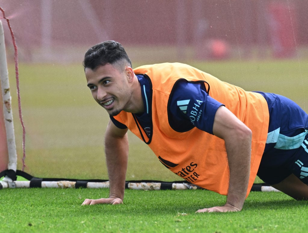 Gabriel Martinelli of Arsena at Sobha Realty Training Centre on September 03, 2024 in London Colney, England.