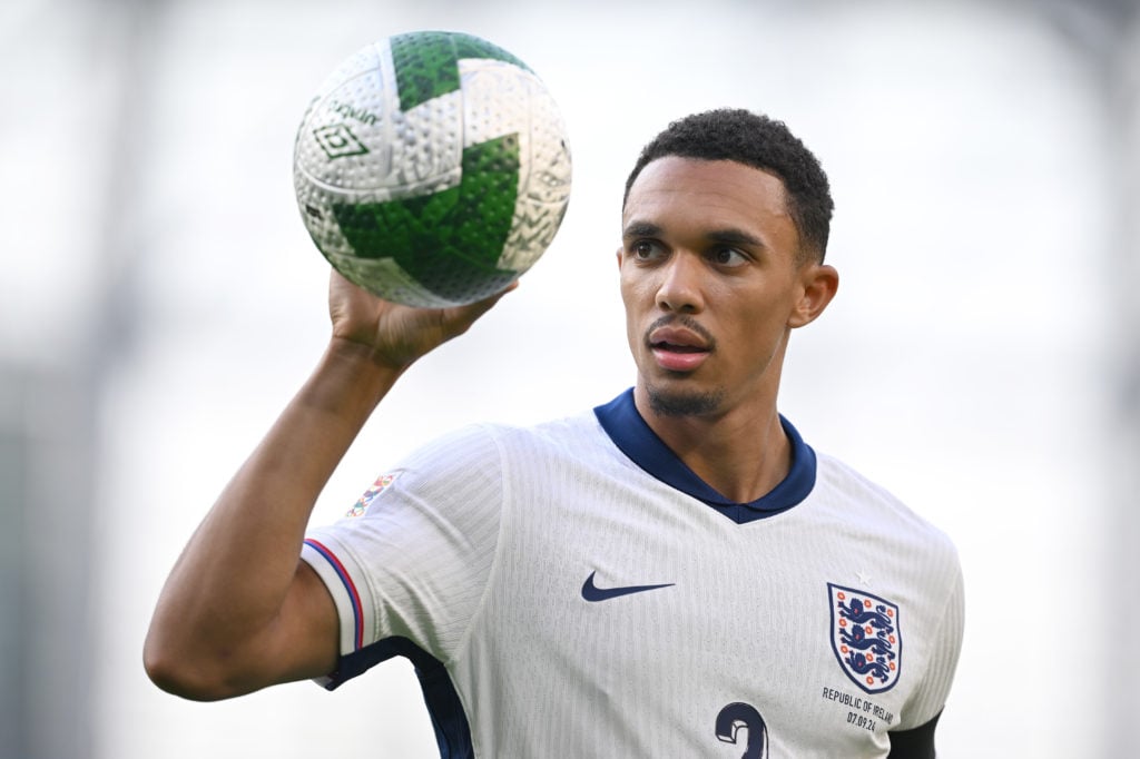 Trent Alexander-Arnold of England looks on during the UEFA Nations League 2024/25 League B Group B2 match between Republic of Ireland and England a...