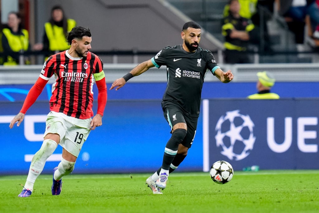 Mohamed Salah of Liverpool FC during the UEFA Champions League 2024/25 League Phase MD1 match between AC Milan and Liverpool FC at Stadio San Siro ...