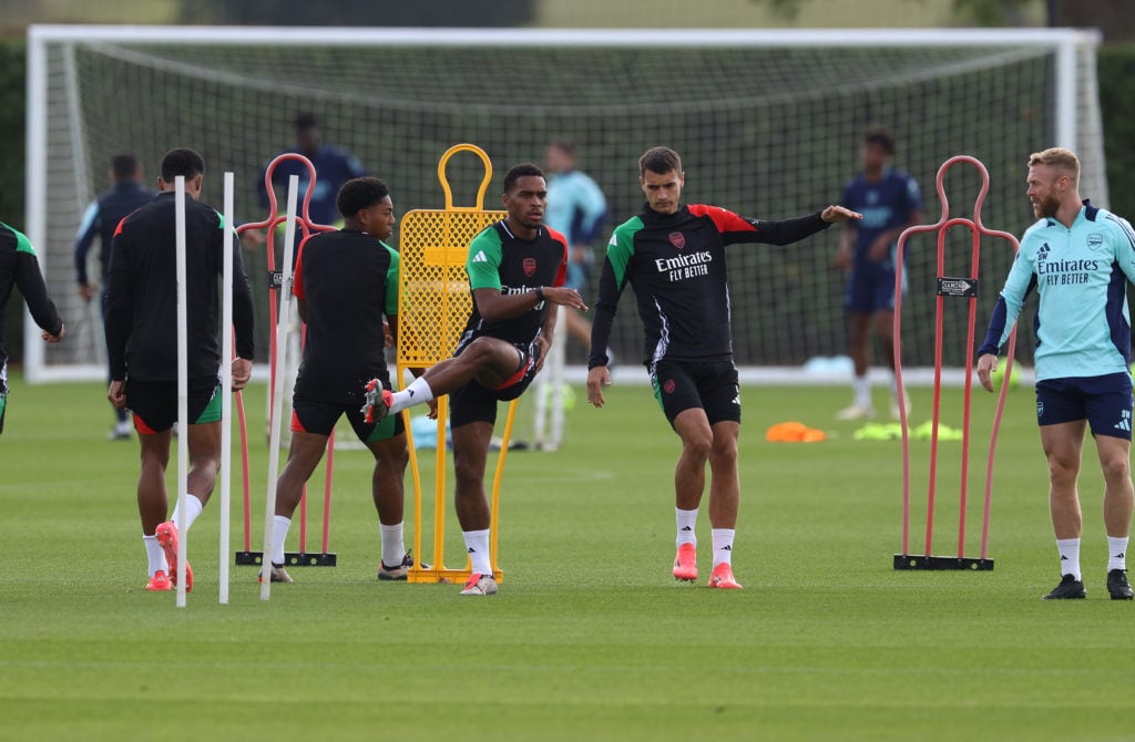 Arsenal FC Training Session And Press Conference - UEFA Champions League 2024/25 League Phase MD1