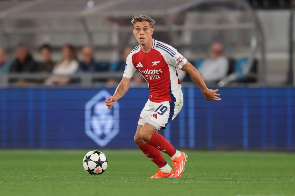 Leandro Trossard of Arsenal FC during the UEFA Champions League 2024/25 League Phase MD1 match between Atalanta BC and Arsenal FC at Stadio di Berg...