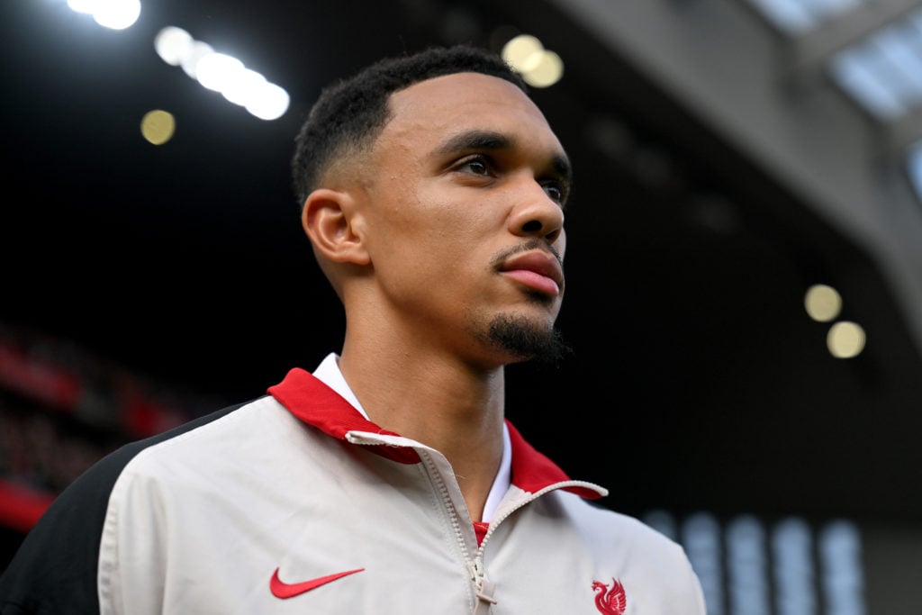 (THE SUN OUT, THE SUN ON SUNDAY OUT) Trent Alexander-Arnold of Liverpool walking onto the pitch before the Premier League match between Liverpool F...