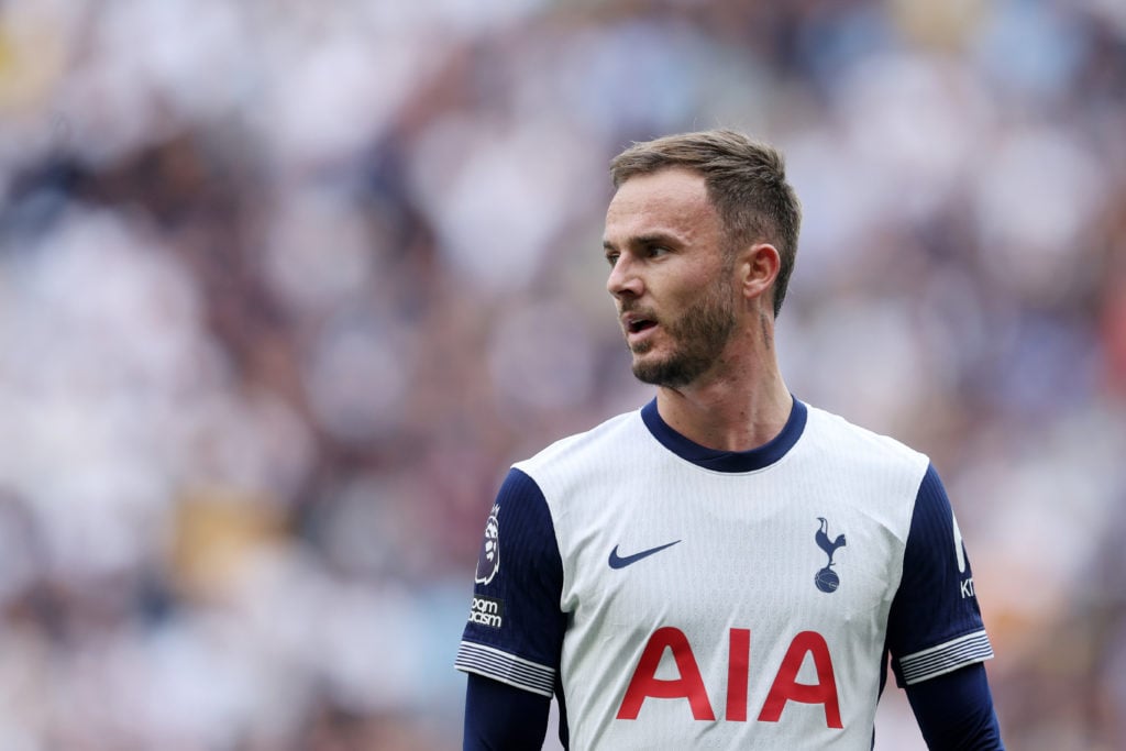 James Maddison of Tottenham Hotspur  during the Premier League match between Tottenham Hotspur FC and Brentford FC at Tottenham Hotspur Stadium on ...