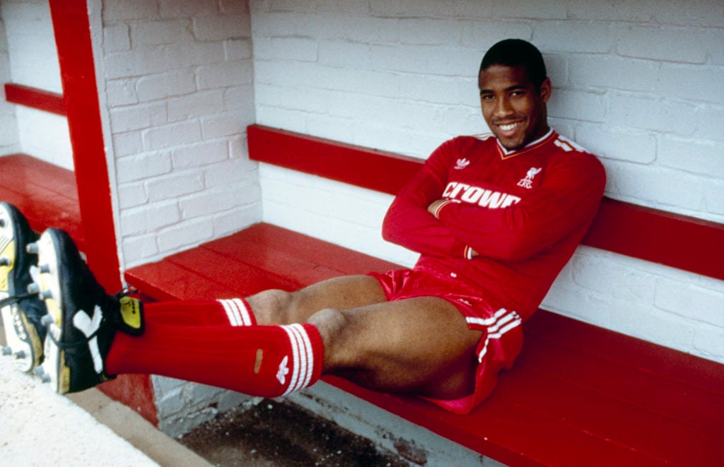 John Barnes sat on the bench for Liverpool
