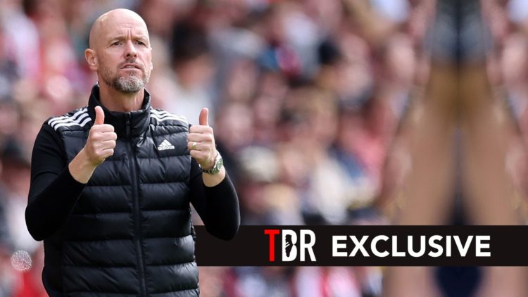 A thumbs up from Erik ten Hag Manager / Head Coach of Manchester United during the Premier League match.
