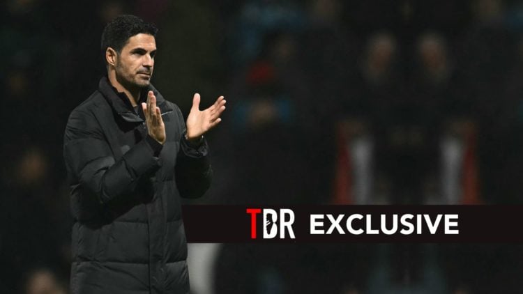 Arsenal's Spanish manager Mikel Arteta applauds fans after the English League Cup round of 16 football match between Preston North End and Arsenal ...